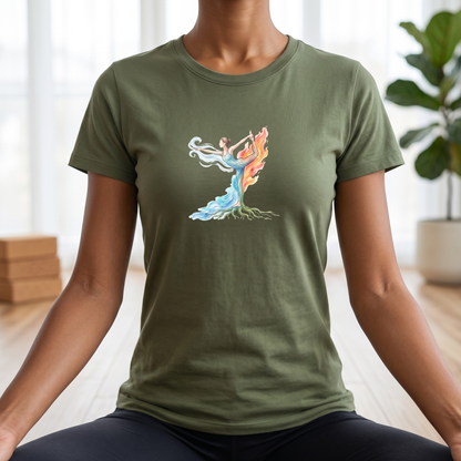 Watercolor Four Elements Yoga Pose T-Shirt