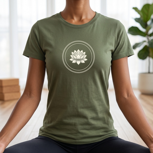 Black & White Lotus Flower T-Shirt