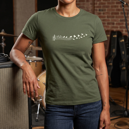Birds & Music Notes T-Shirt