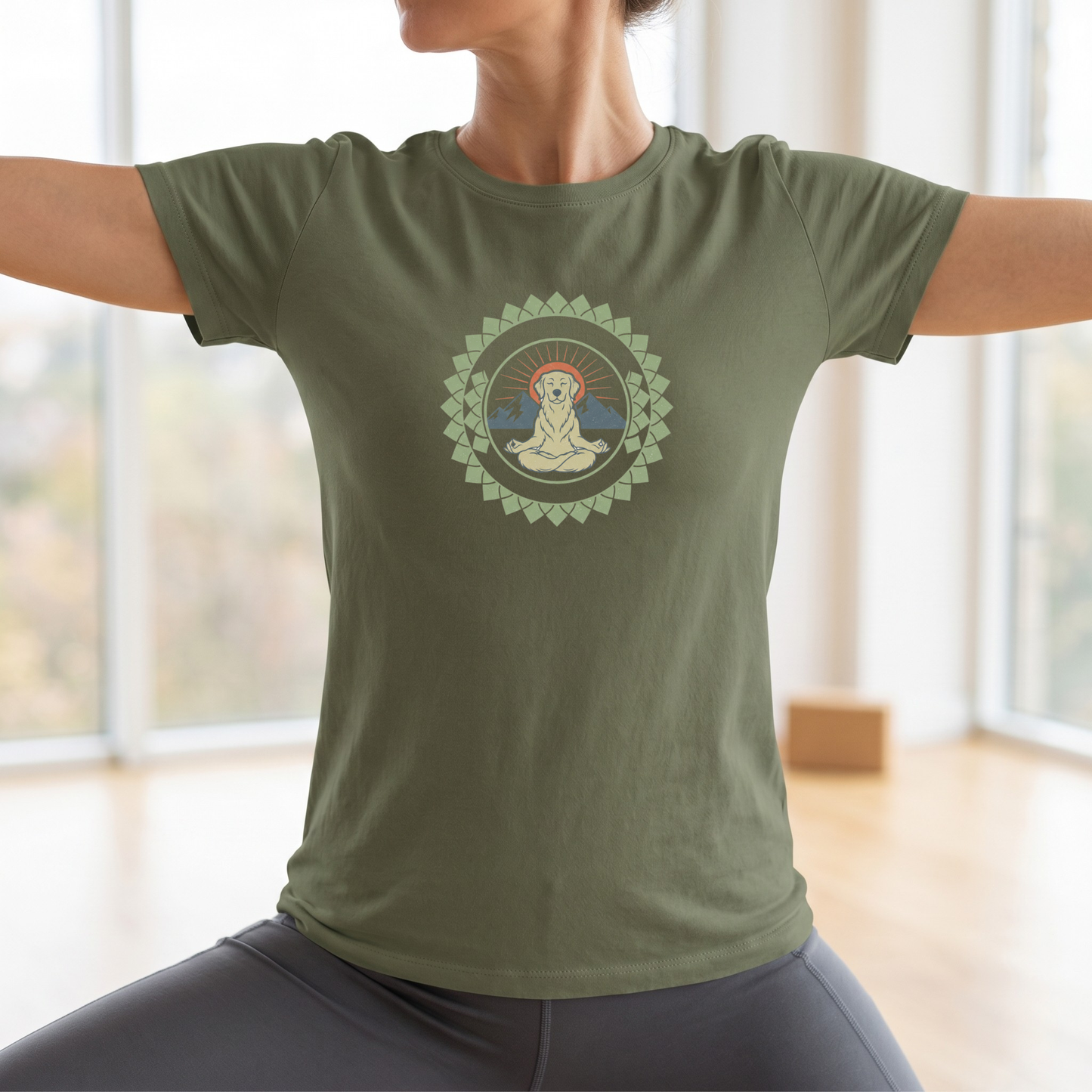 Lotus Pose Dog T-Shirt