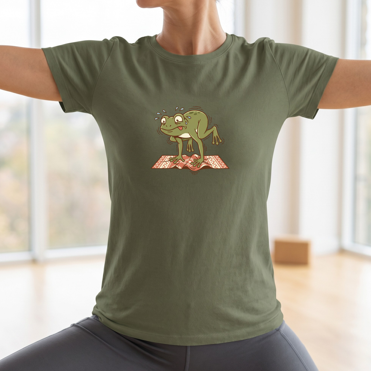 Trying My Best Yoga Frog T-Shirt