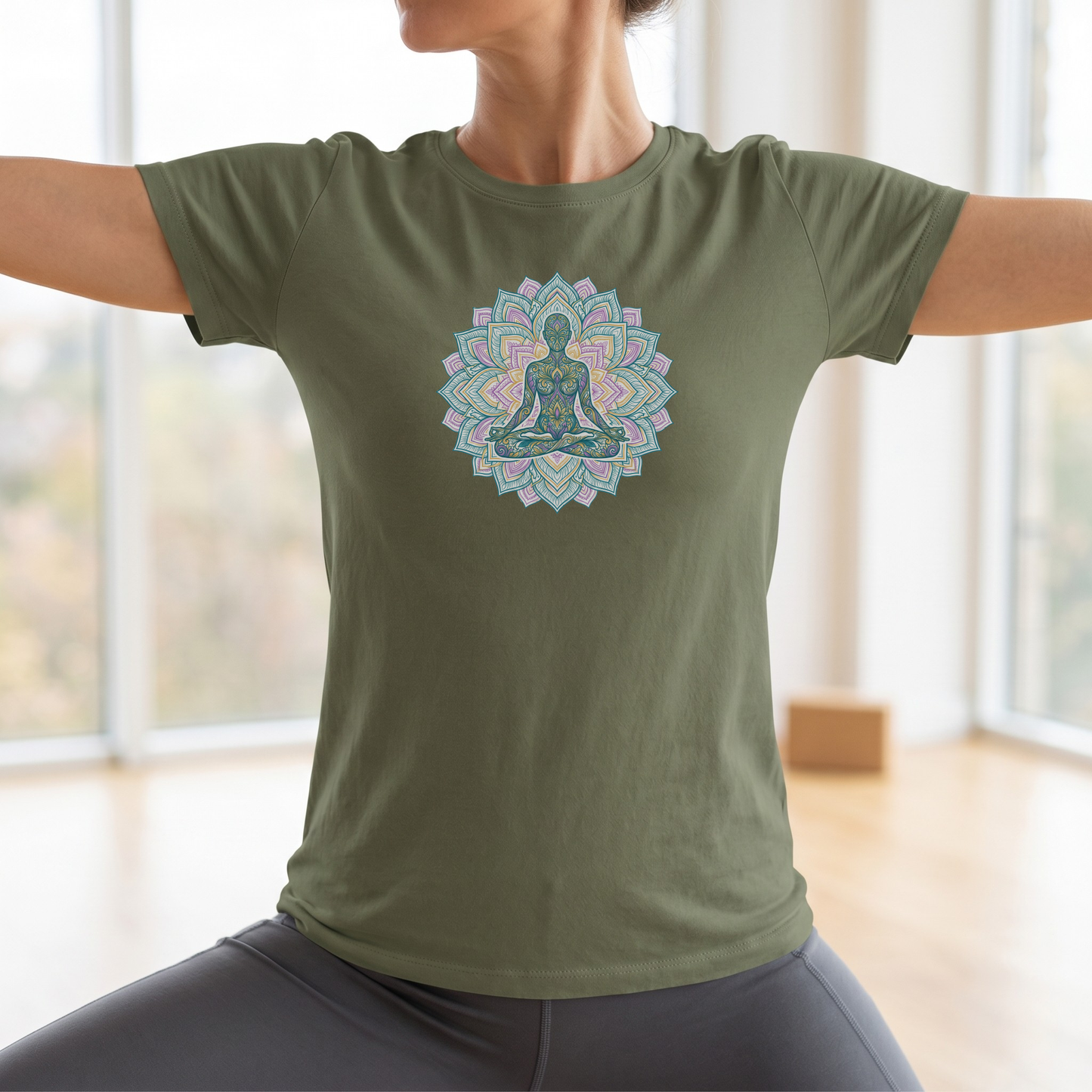 Lotus Pose Mandala T-Shirt