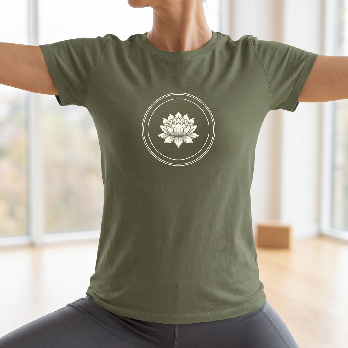 Black & White Lotus Flower T-Shirt