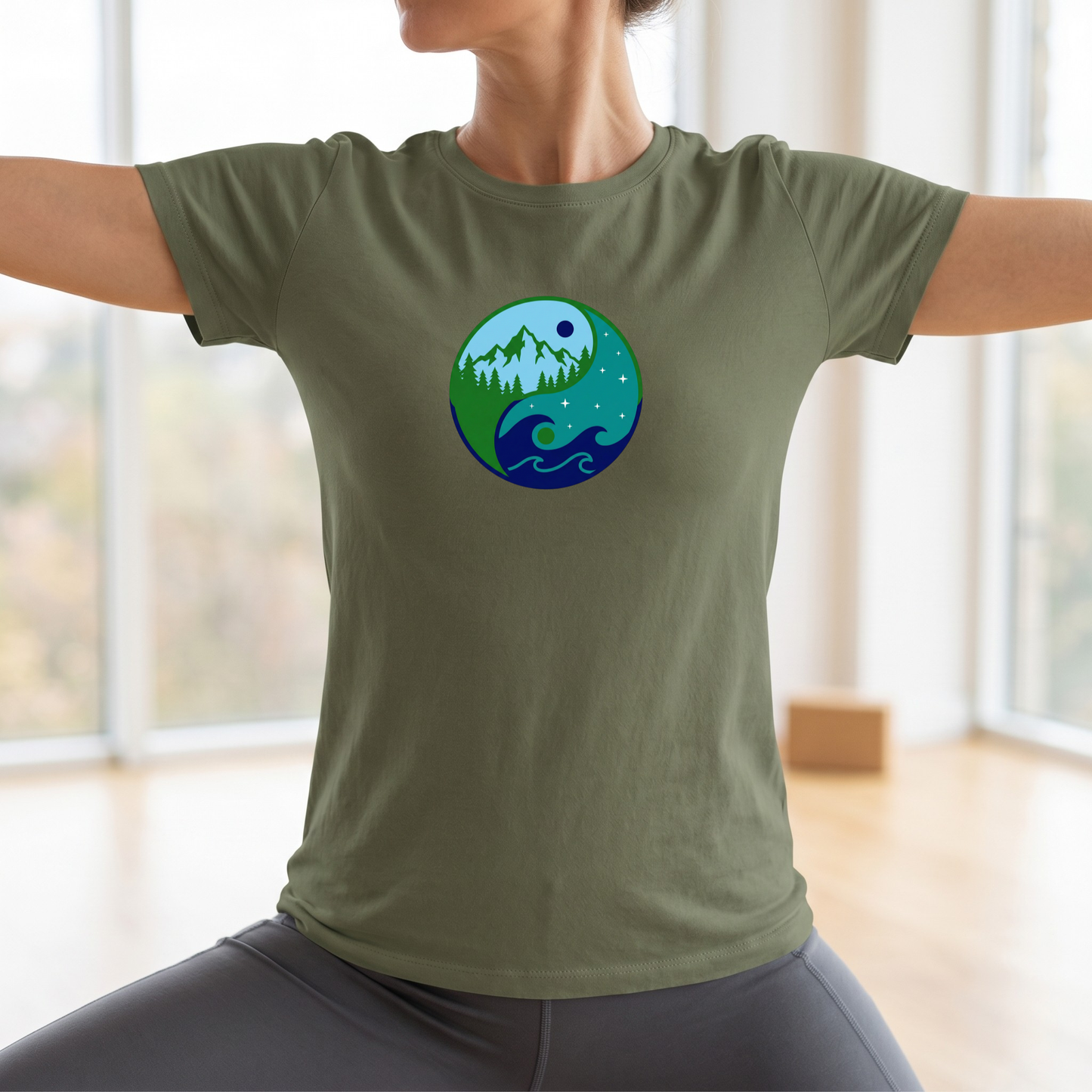 Sea & Mountain Yin Yang T-Shirt