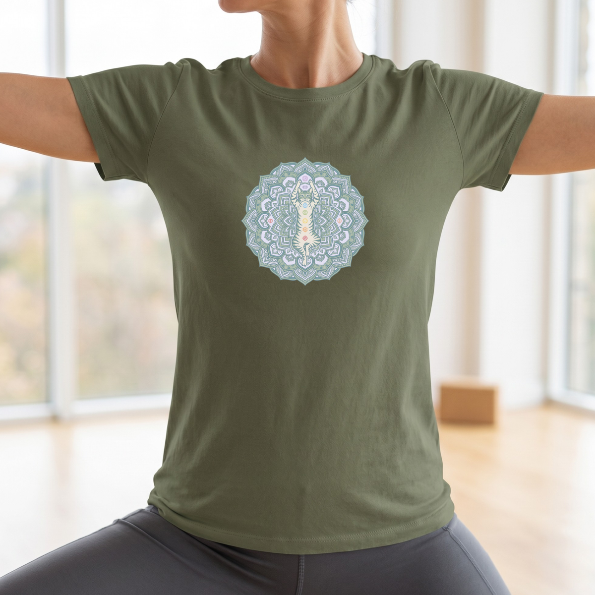 Chakra Cat Mandala T-Shirt