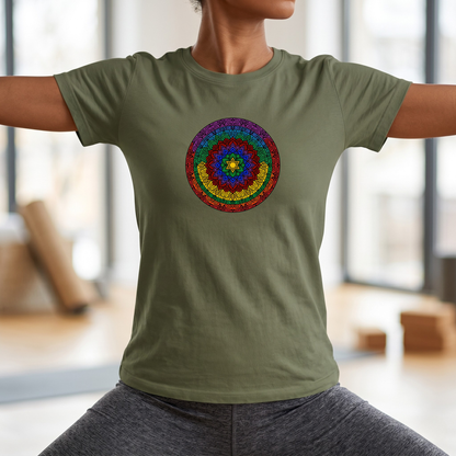 Vibrant Chakra Star Mandala T-Shirt