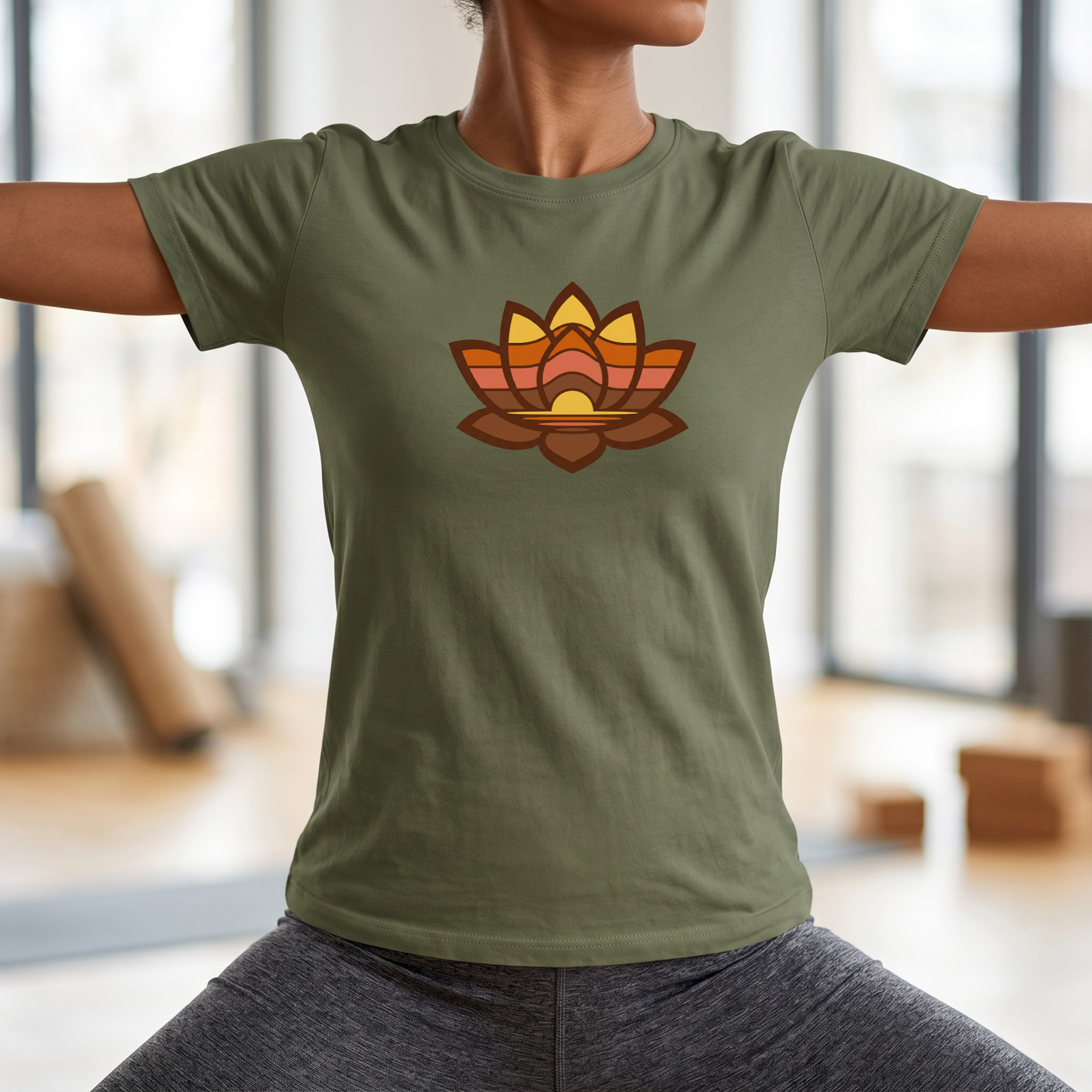 Retro Lotus Flower T-Shirt