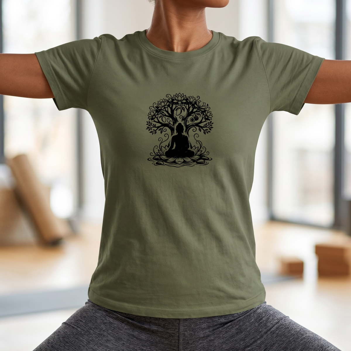 Ink Enlightenment Flower Tree T-Shirt