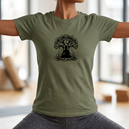 Ink Enlightenment Flower Tree T-Shirt