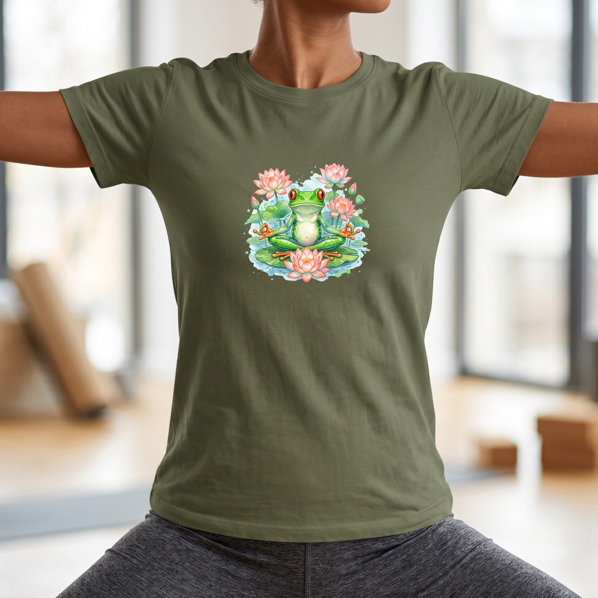 Watercolor Zen Tree Frog T-Shirt