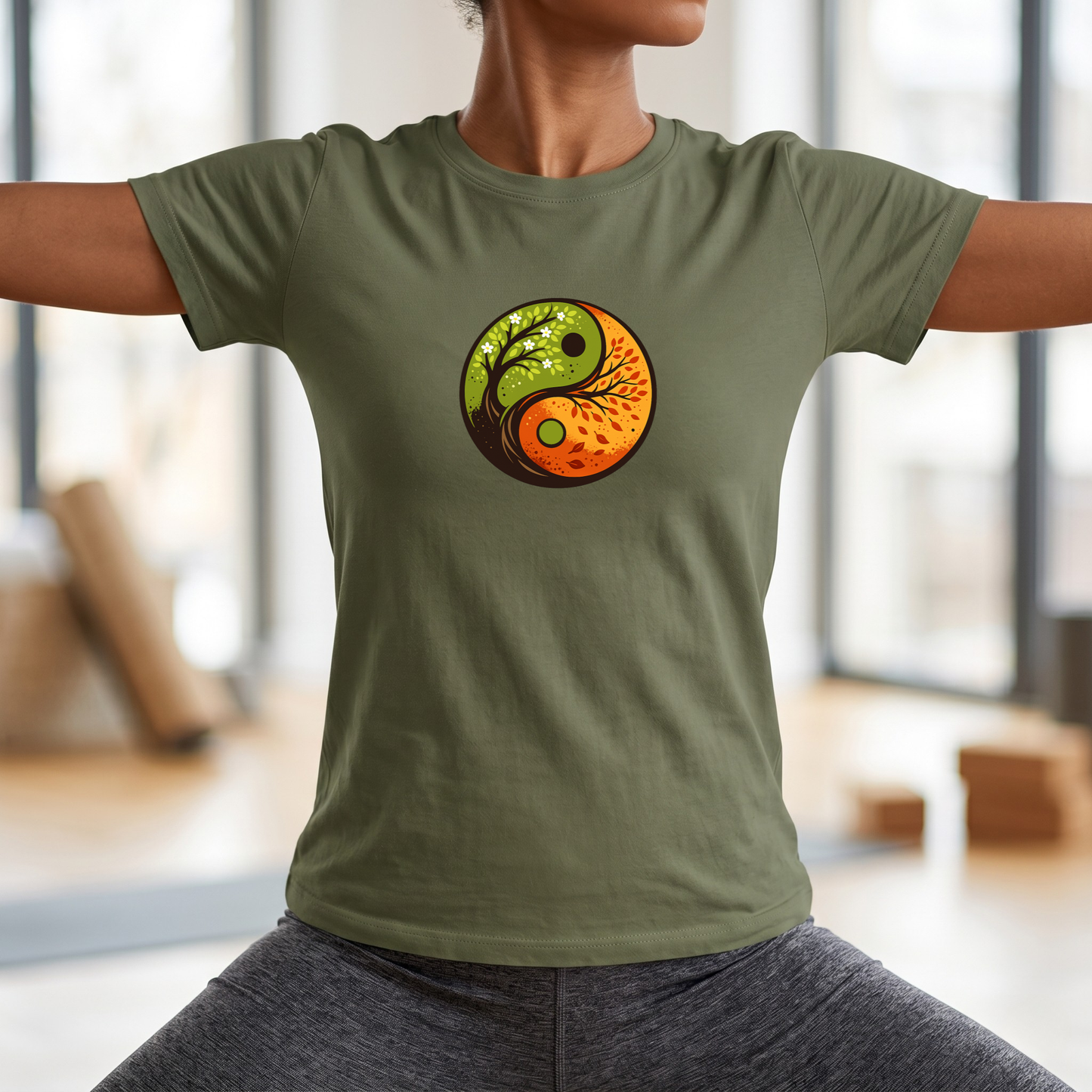 Season Trees Yin Yang T-Shirt