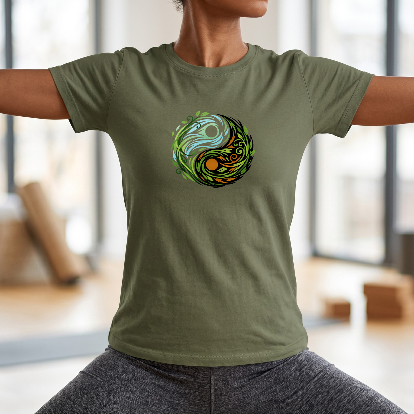 Wind & Leaves Yin Yang T-Shirt