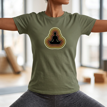 Retro Aura Lotus Pose T-Shirt