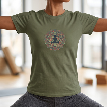 Lotus Silhouette Mandala T-Shirt