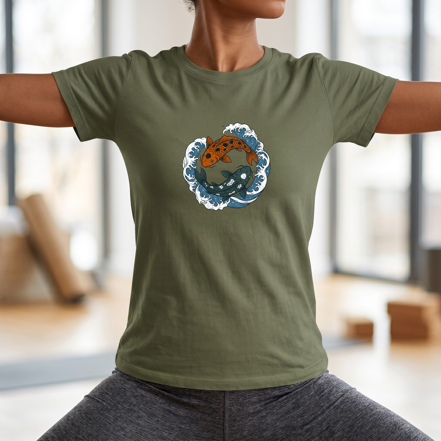 Sea Koi Yin Yang T-Shirt