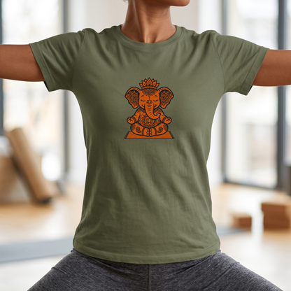 Zen Elephant Lotus Pose T-Shirt