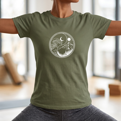Sun & Sea Mountain Yin Yang T-Shirt