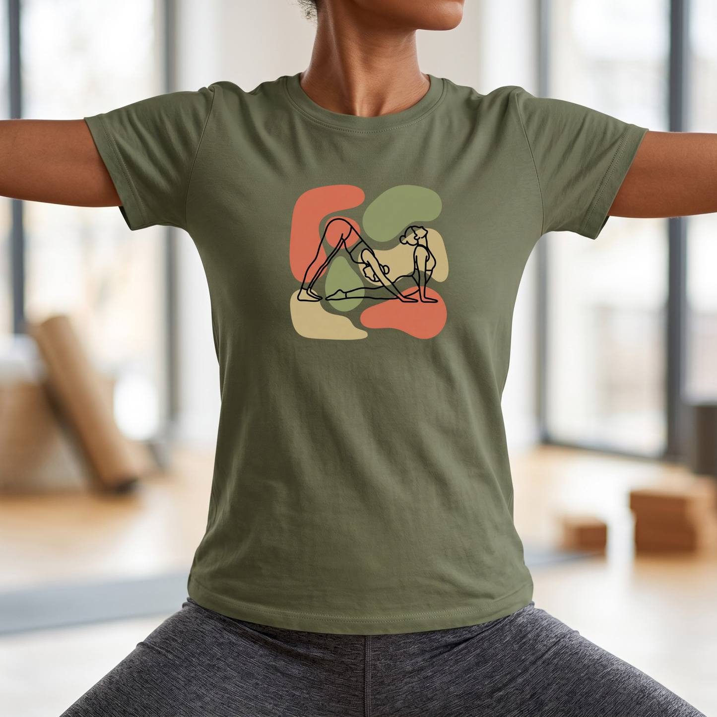 Line Art Yoga Poses T-Shirt
