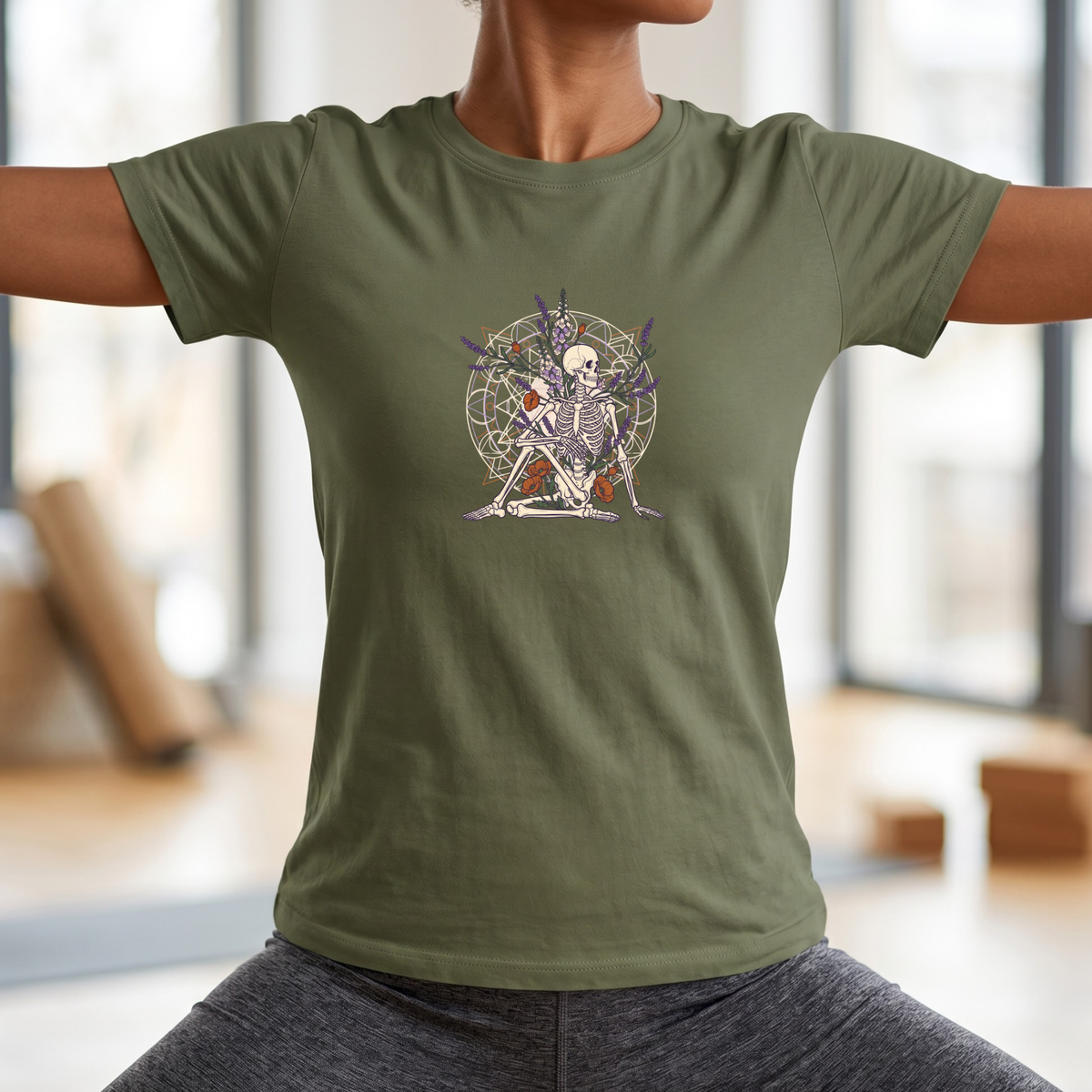 Botanical Wildflower Skeleton T-Shirt