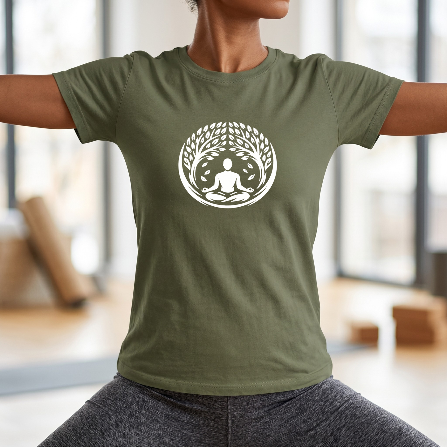 Leaves and Trees Lotus Pose T-Shirt