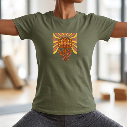 Retro Radiance Lotus T-Shirt
