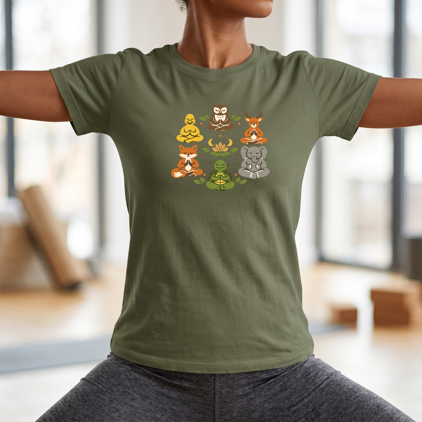 Lotus Pose Animal Group T-Shirt