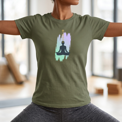 Paint Lotus Pose Chakras T-Shirt