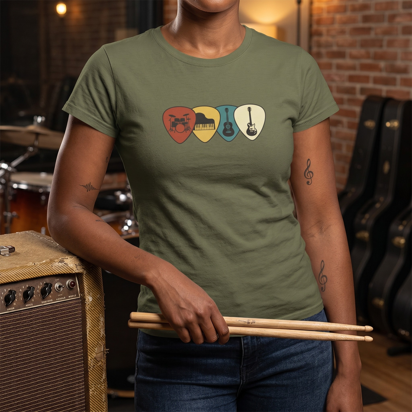Retro Guitar Picks T-Shirt
