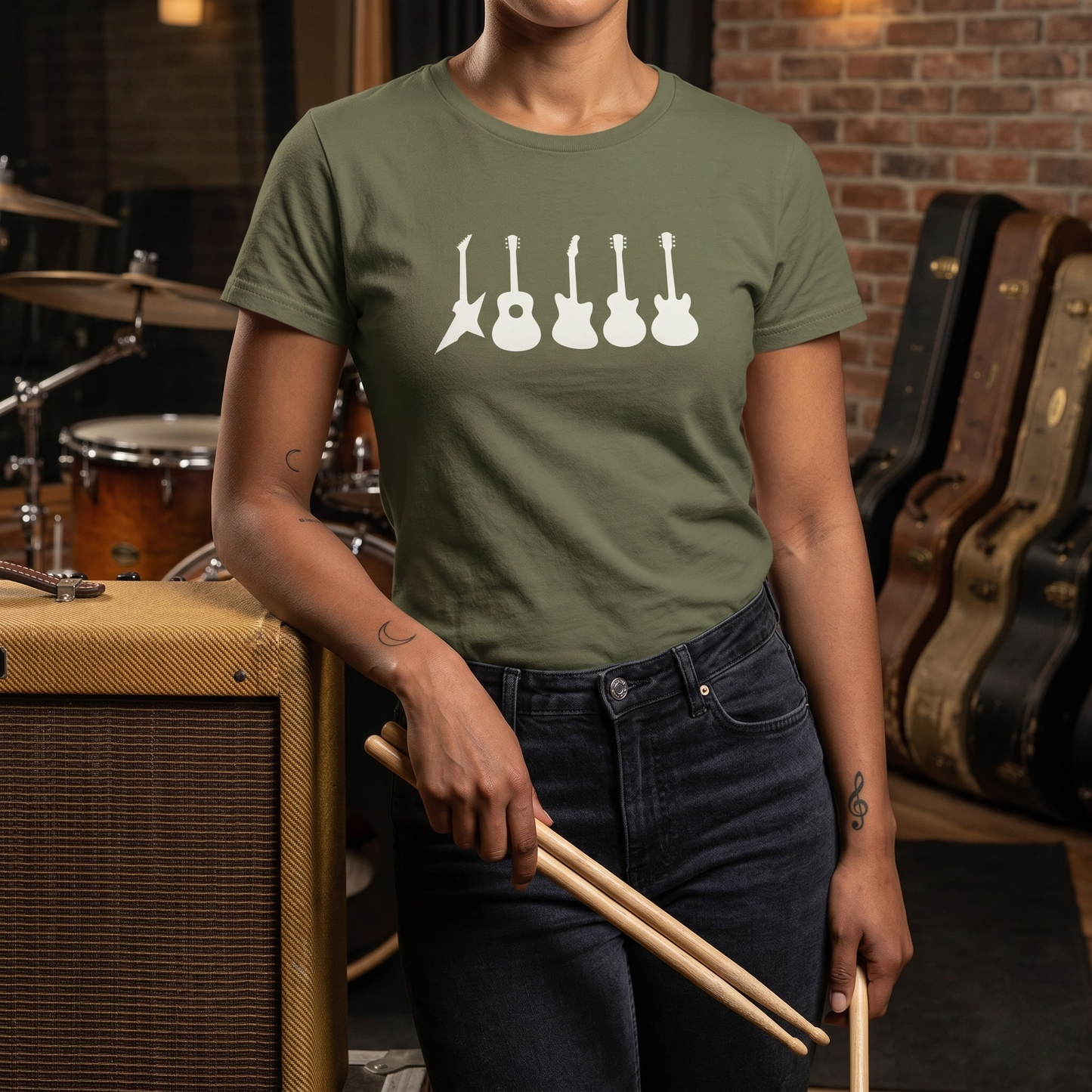 Guitar Types Silhouette T-Shirt