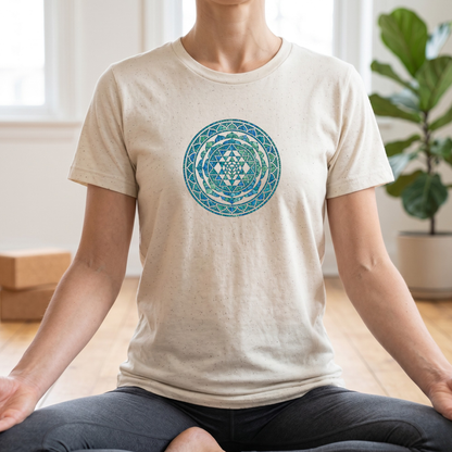 Watercolor Teal Mandala T-Shirt