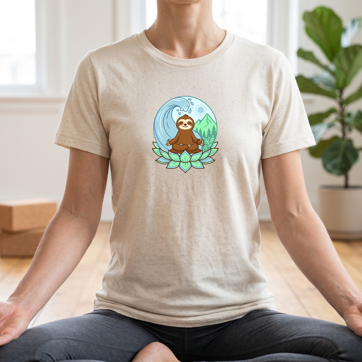 Zen Sloth Yin Yang T-Shirt