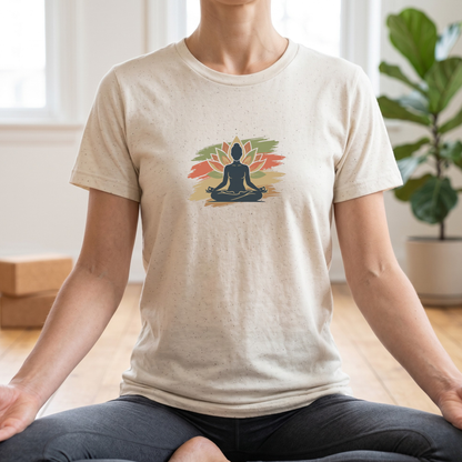 Earthy Brushstroke Lotus T-Shirt