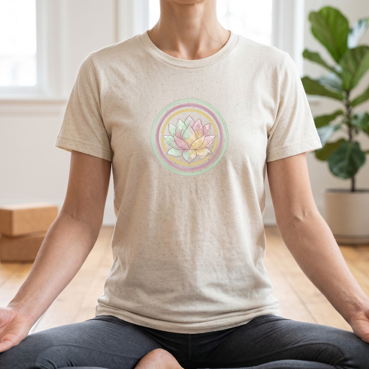 Watercolor Pastel Lotus Flower T-Shirt