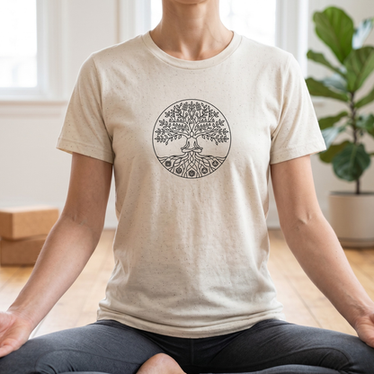 Line Art Chakras Tree T-Shirt