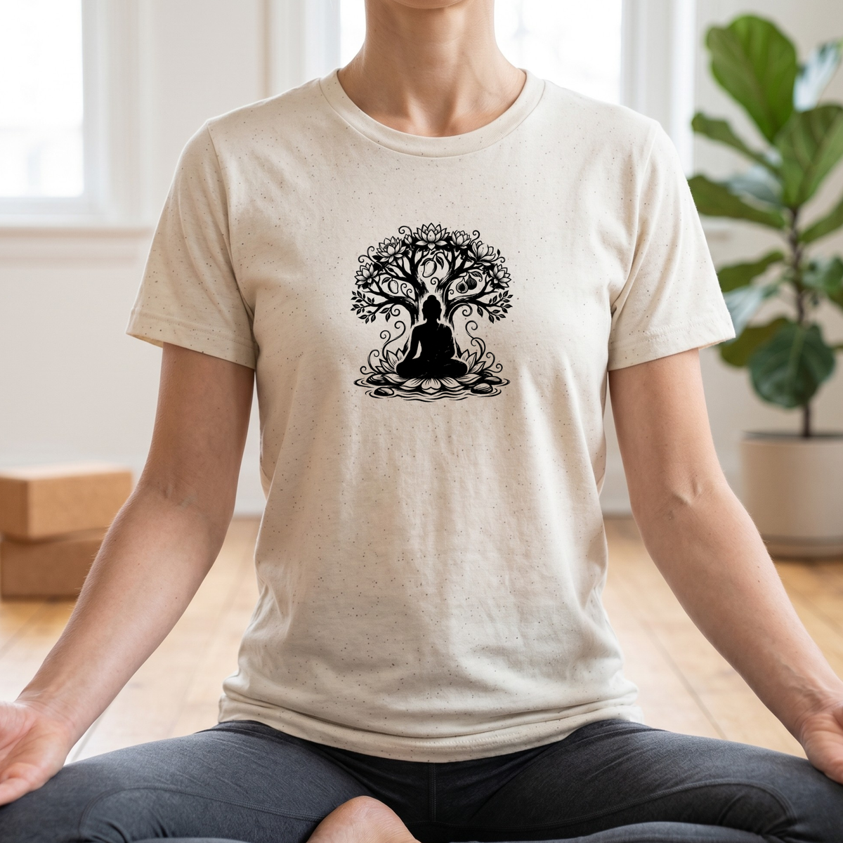 Ink Enlightenment Flower Tree T-Shirt