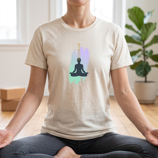 Paint Lotus Pose Chakras T-Shirt