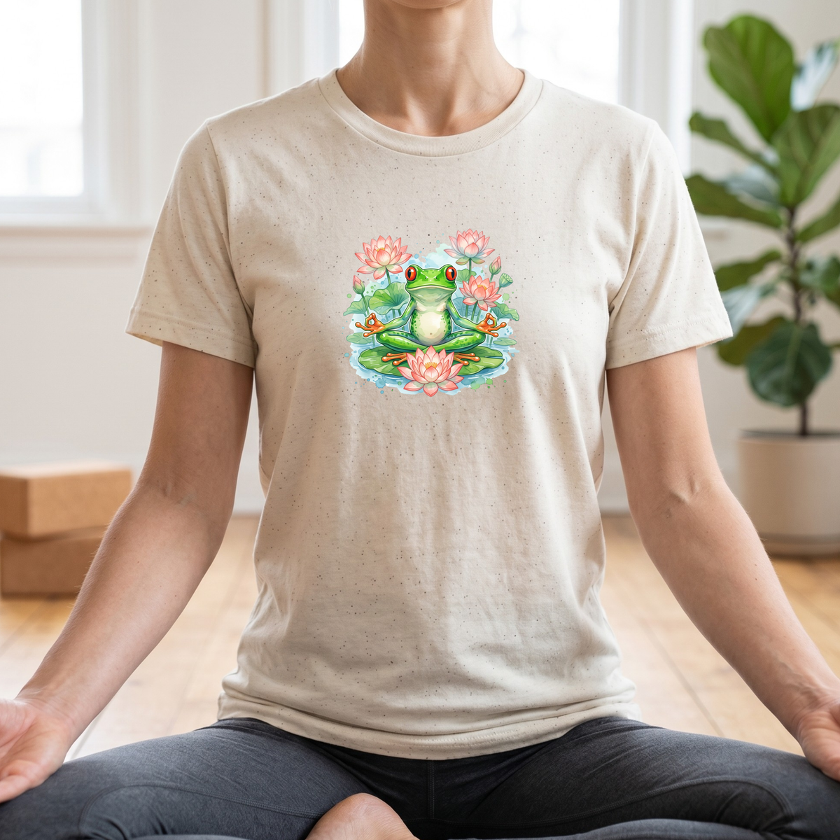 Watercolor Zen Tree Frog T-Shirt