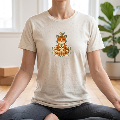 Trying to Focus Yoga Cat T-Shirt
