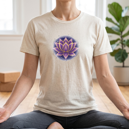 Cosmic Glowing Lotus Flower T-Shirt