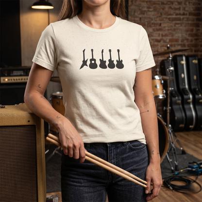 Guitar Types Silhouette T-Shirt