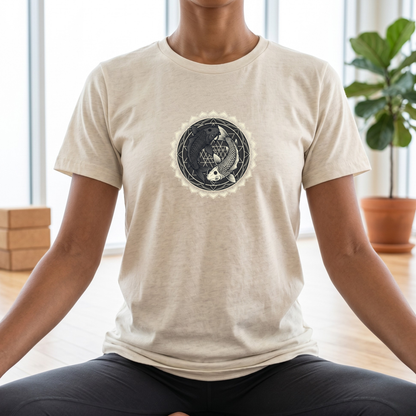 Sacred Geometry Koi Yin Yang T-Shirt