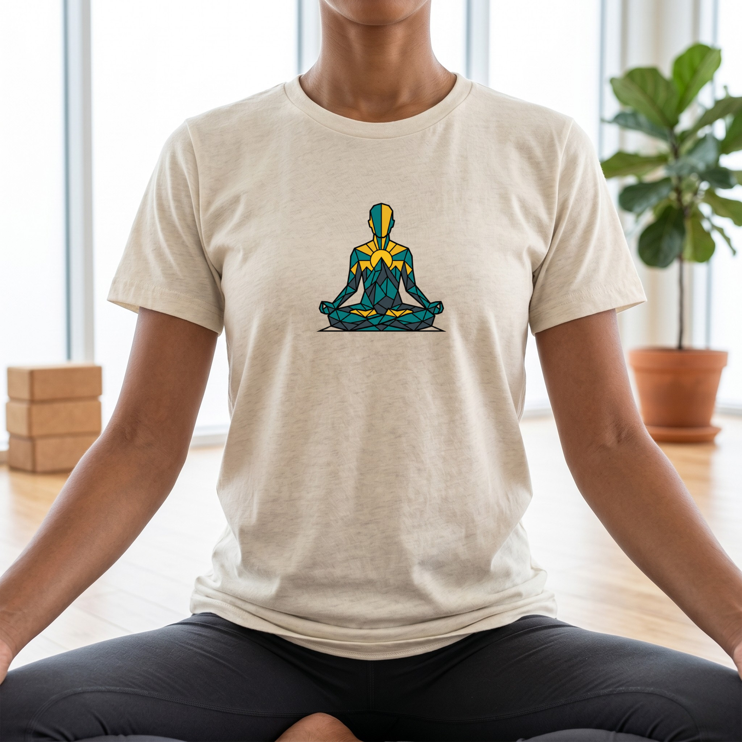 Polygon Lotus Pose T-Shirt