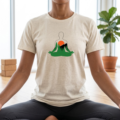 Forest and Mountains Lotus Pose T-Shirt
