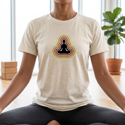 Retro Aura Lotus Pose T-Shirt
