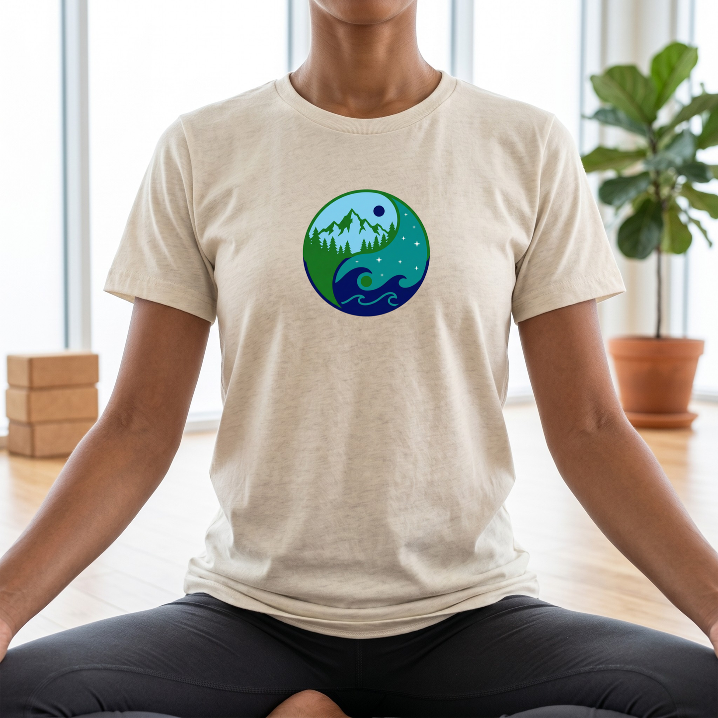 Sea & Mountain Yin Yang T-Shirt