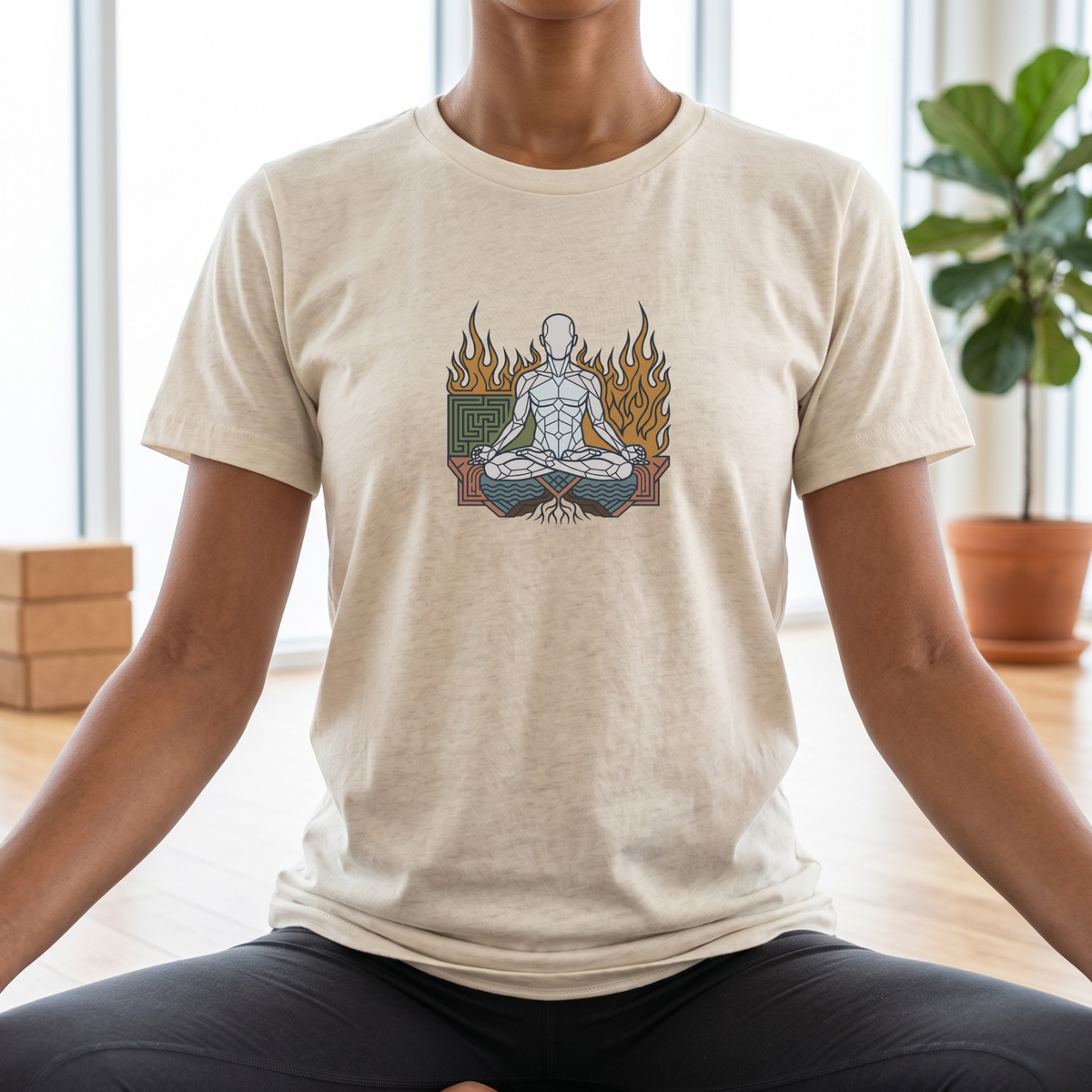 Polygon Four Elements Lotus Pose T-Shirt