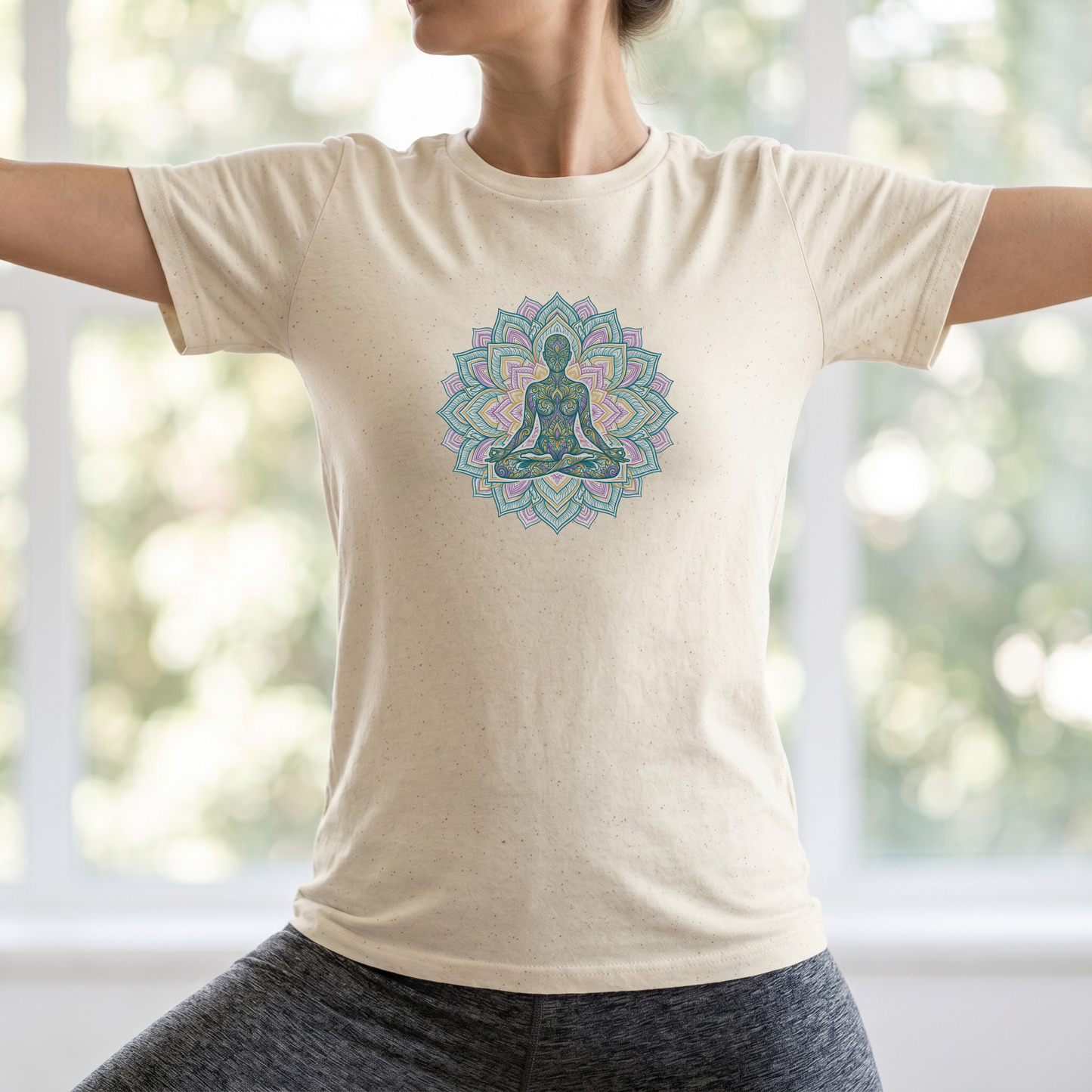 Lotus Pose Mandala T-Shirt