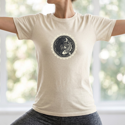 Sacred Geometry Koi Yin Yang T-Shirt