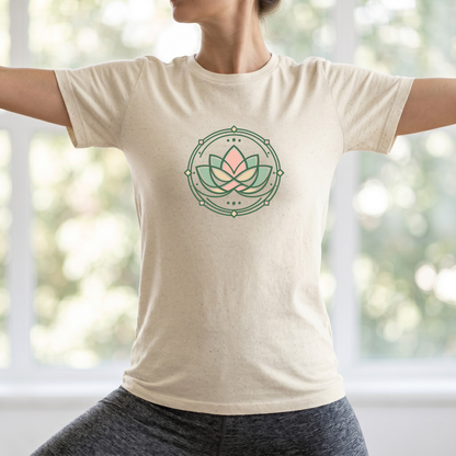 Pastel Geometric Lotus Flower T-Shirt