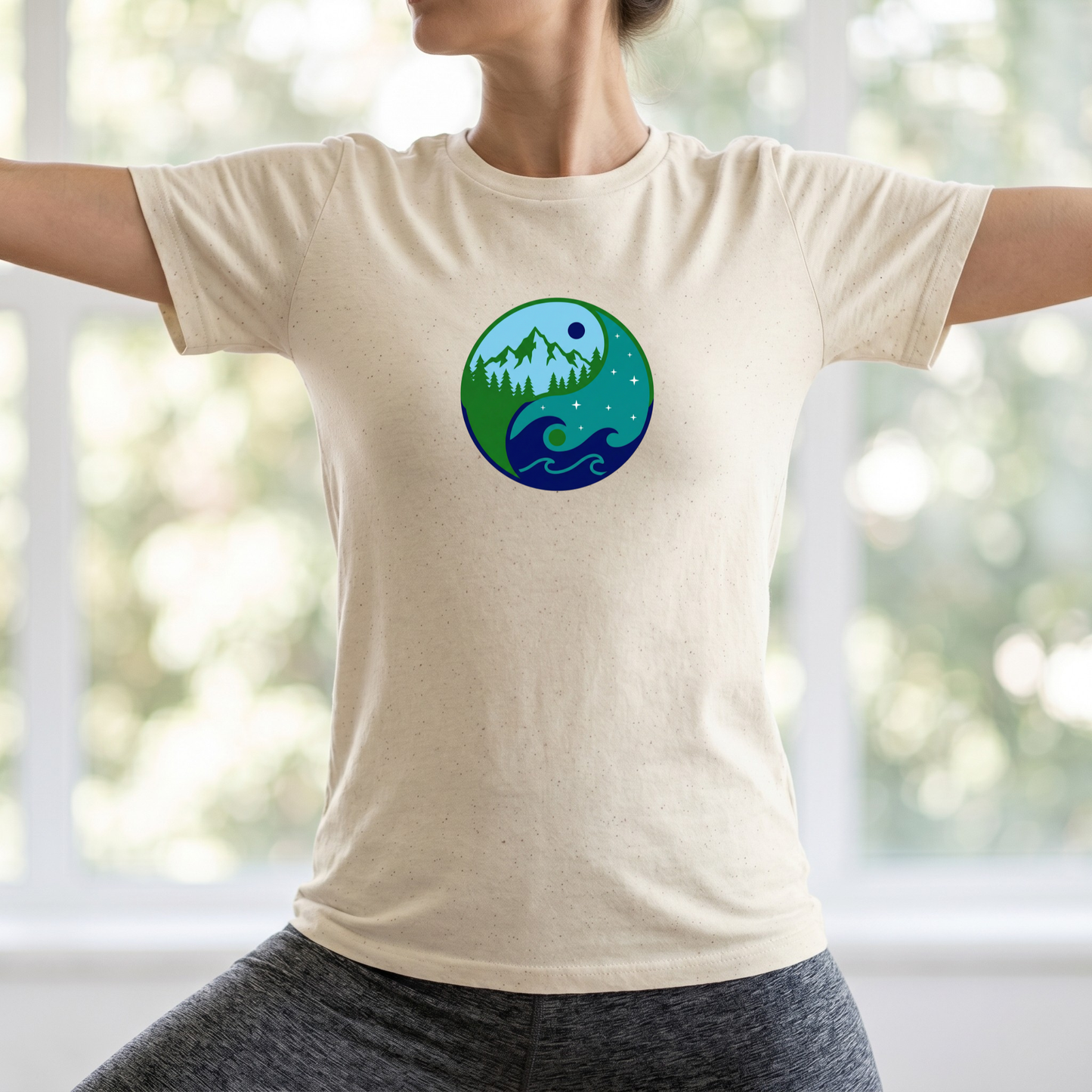 Sea & Mountain Yin Yang T-Shirt